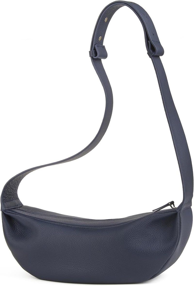 DONNAIN Genuine Leather Sling Bags Crossbody Women, Minimalist Style Casual Chest Bags with Wide Strap - Image 1